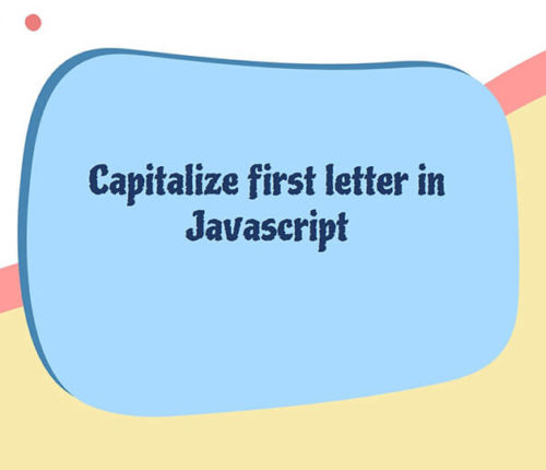 Javascript capitalize first letter