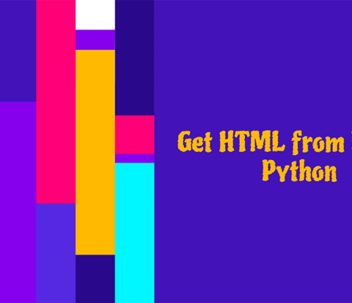 Get HTML from URL in Python