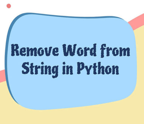 Remove word from String in Python