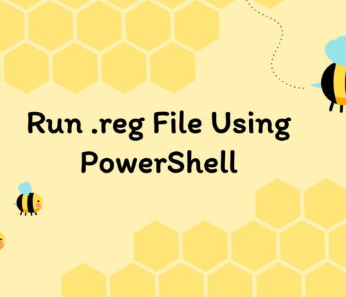 Run reg file in PowerShell