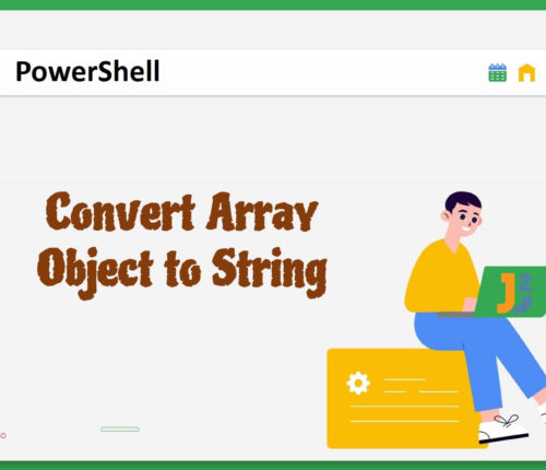 Convert Array Object to String in PowerShell