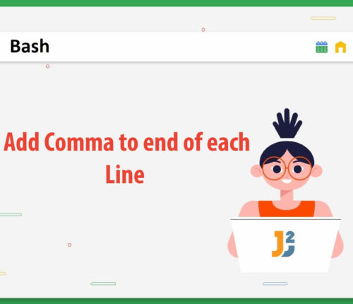 Bash add comma to end of each line