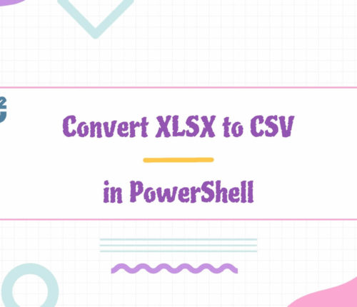 Convert XLSX to CSV in PowerShell