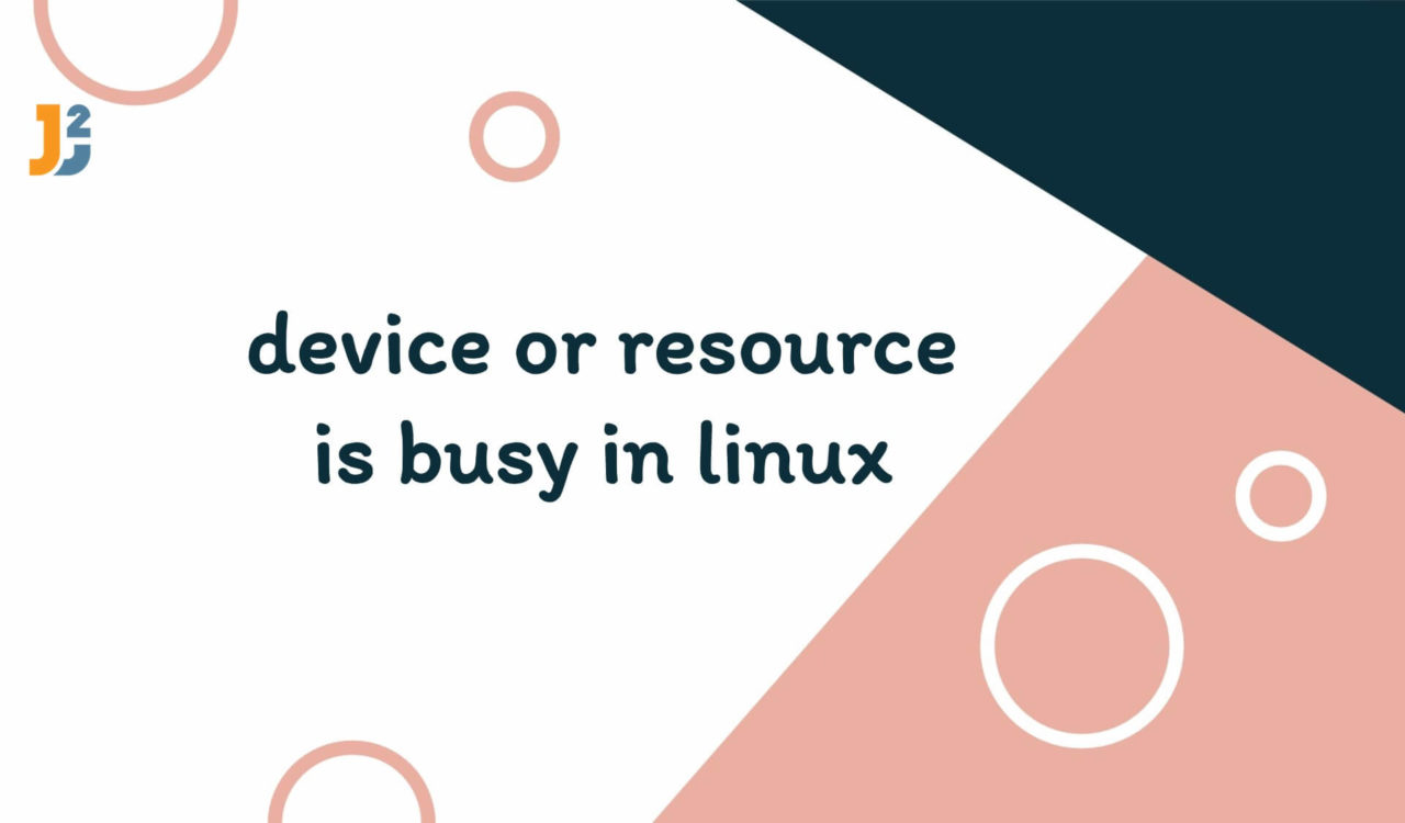 Device or resource busy in Linux