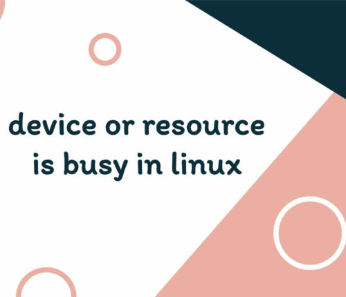 Device or resource busy in Linux