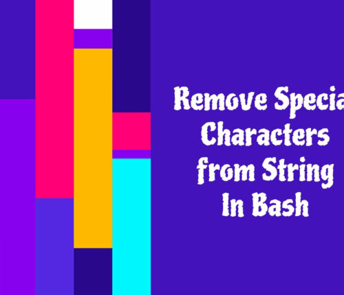 Bash remove special characters from String
