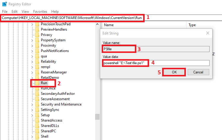 run powershell script at startup - add entry to registry run powershell script at startup - add entry to registry