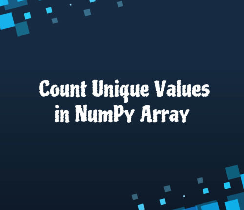 Count unique values in numpy array