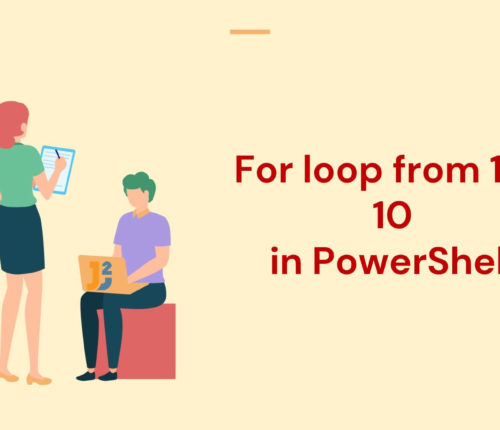 PowerShell for loop from 1 to 10