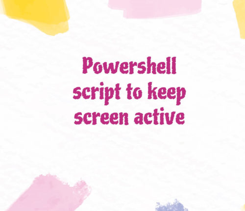PowerShell script to keep screen active