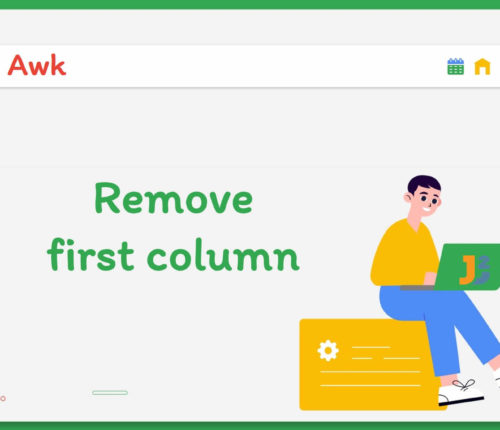 awk remove first column