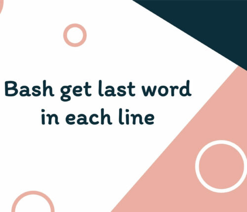 Bash get last word in each line