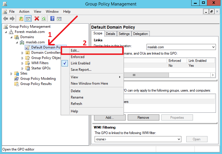 powershell get password policy for user in active directory - edit group policy management